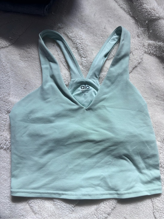 ALO Yoga Tops - ALO Yoga Mint Green V-Neck Sports Bra